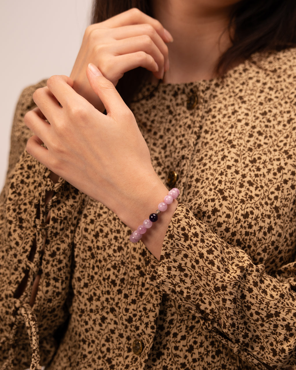 Twilight Serenity - Lavender Amethyst & Silver Harmony Bracelet